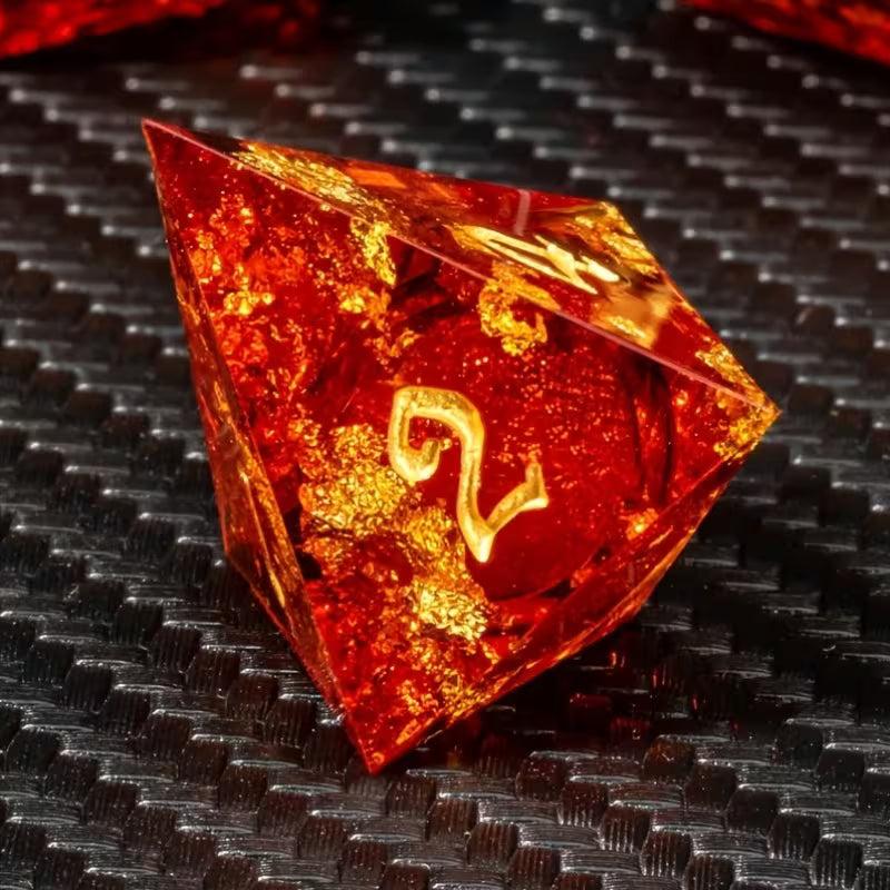 Glutstein - Diceset | 7-teiliges Würfelset