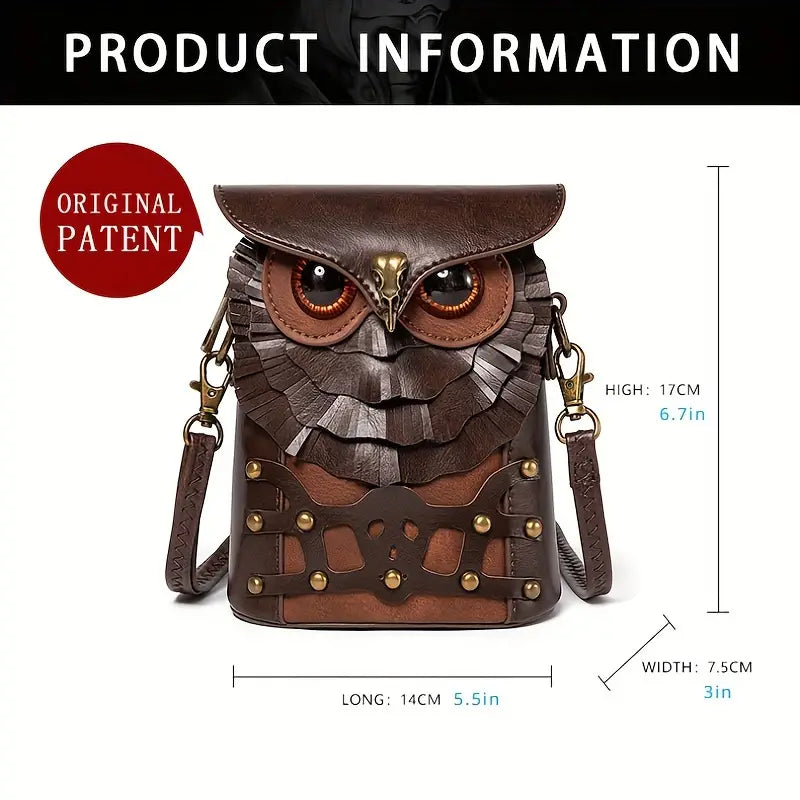 Eulen Umhängetasche | Tasche Braun