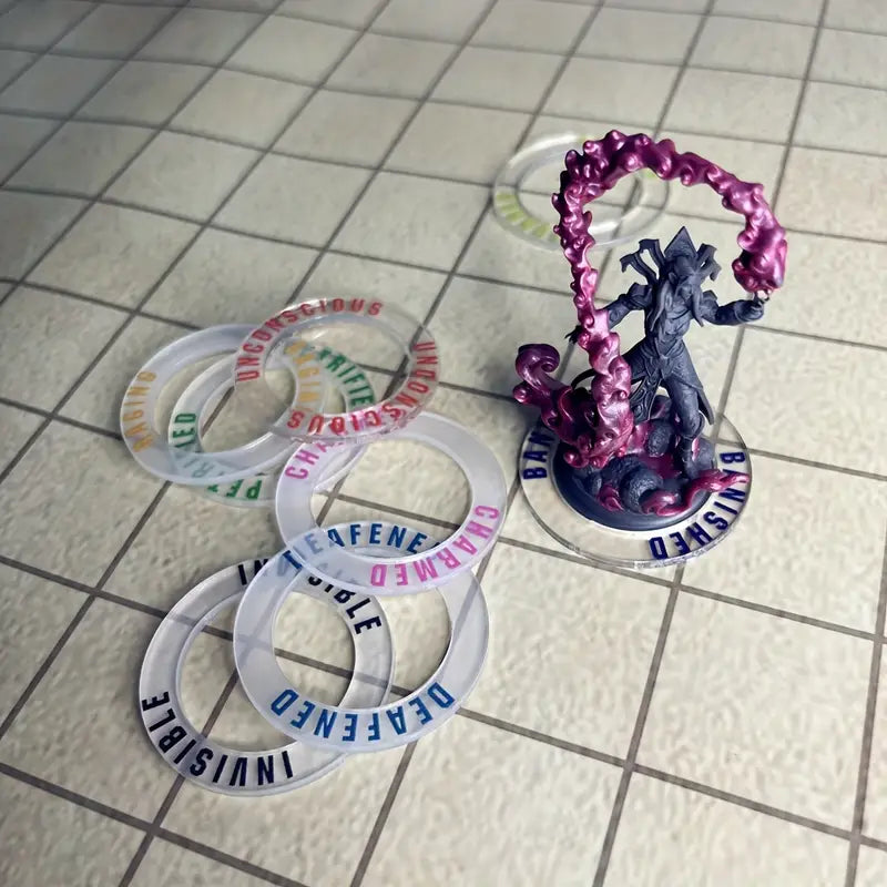 96x Statuseffekt Ringe für Pen&Paper und Tabletop | Condition Ring