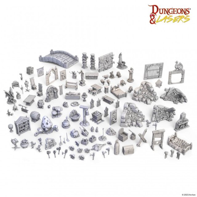 DUNGEONS & LASERS - FANTASY PROPS PACK - EN