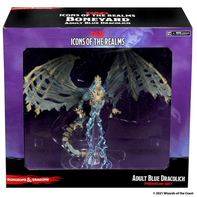 Adult Blue Dracolich - D&D Icons of the Realms Premium Figure Boneyard Set 18