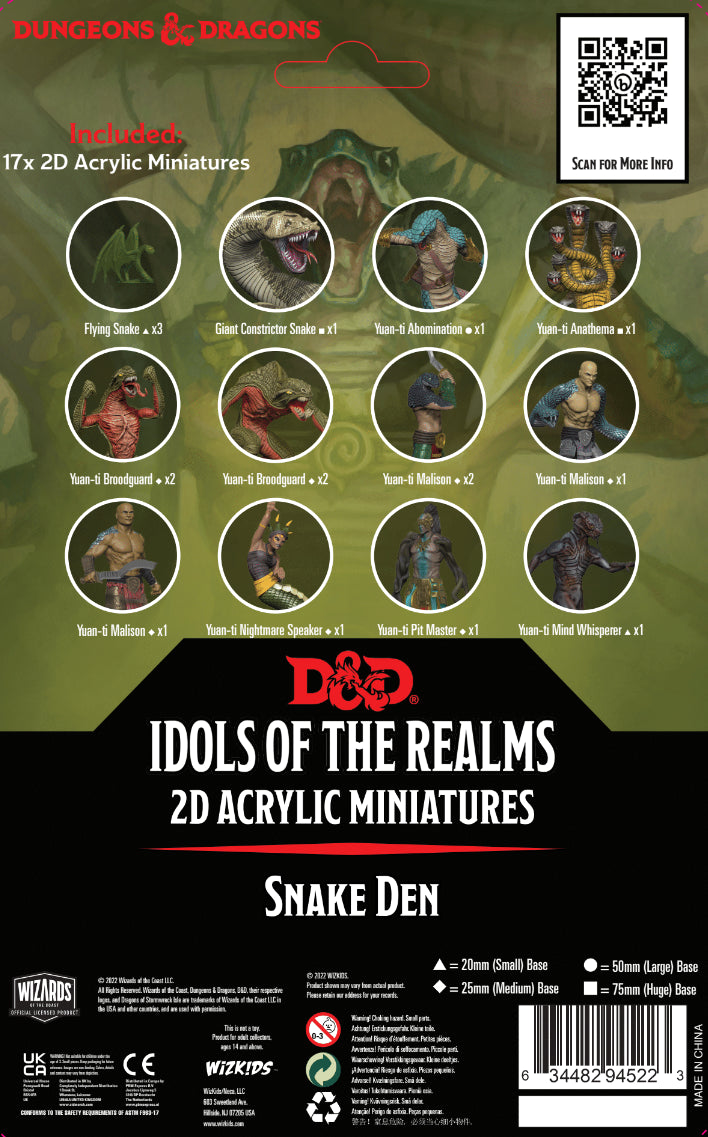 D&D IDOLS OF THE REALMS: SCALES & TAILS - SNAKE DEN - 2D SET - EN