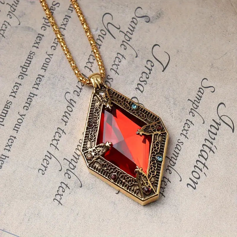 Goldene Rubin Halskette | Ryolith Kristall Design