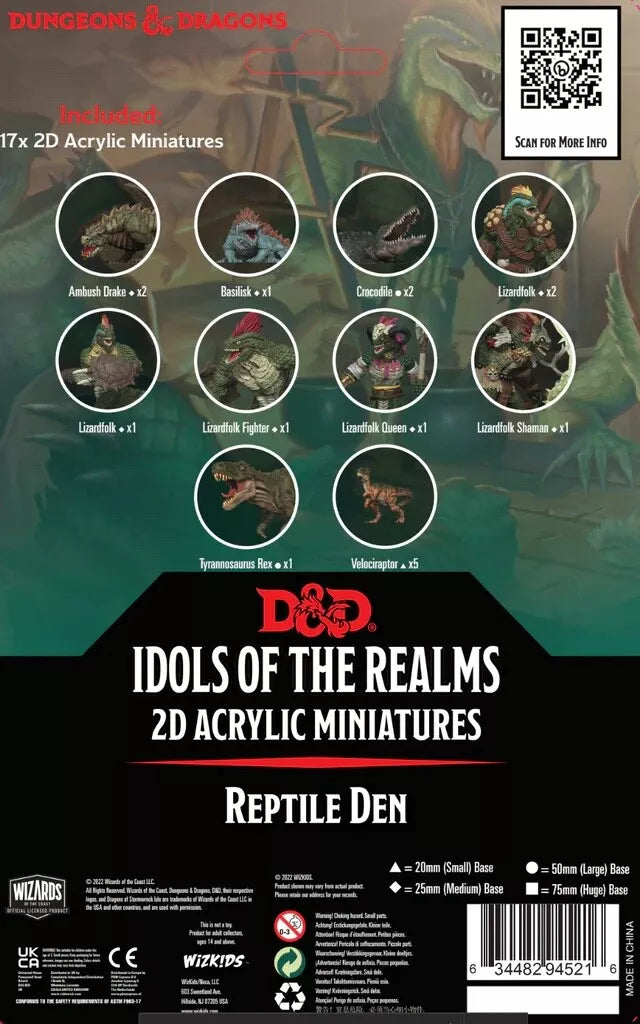 D&D IDOLS OF THE REALMS: SCALES & TAILS - REPTILE DEN- 2D SET - EN