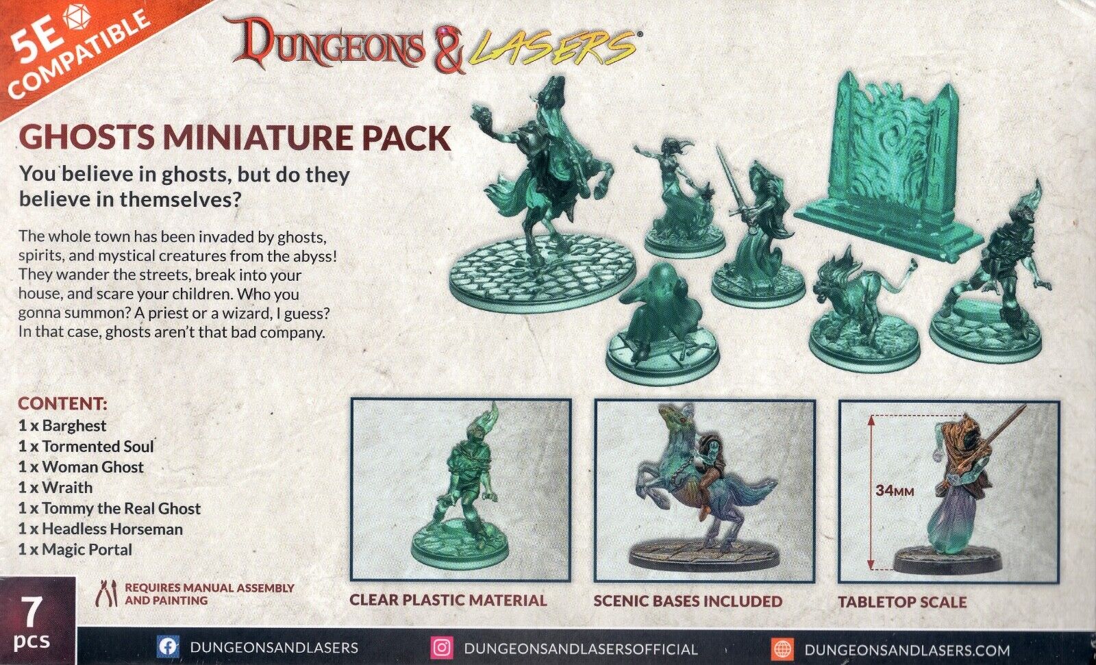 Dungeons & Lasers - Ghosts Miniature Pack - EN