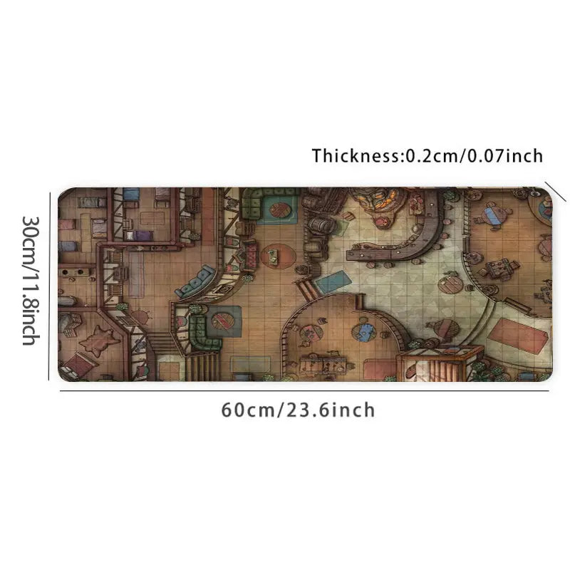 Tavernen Mauspad | Groß 60cm x 30cm