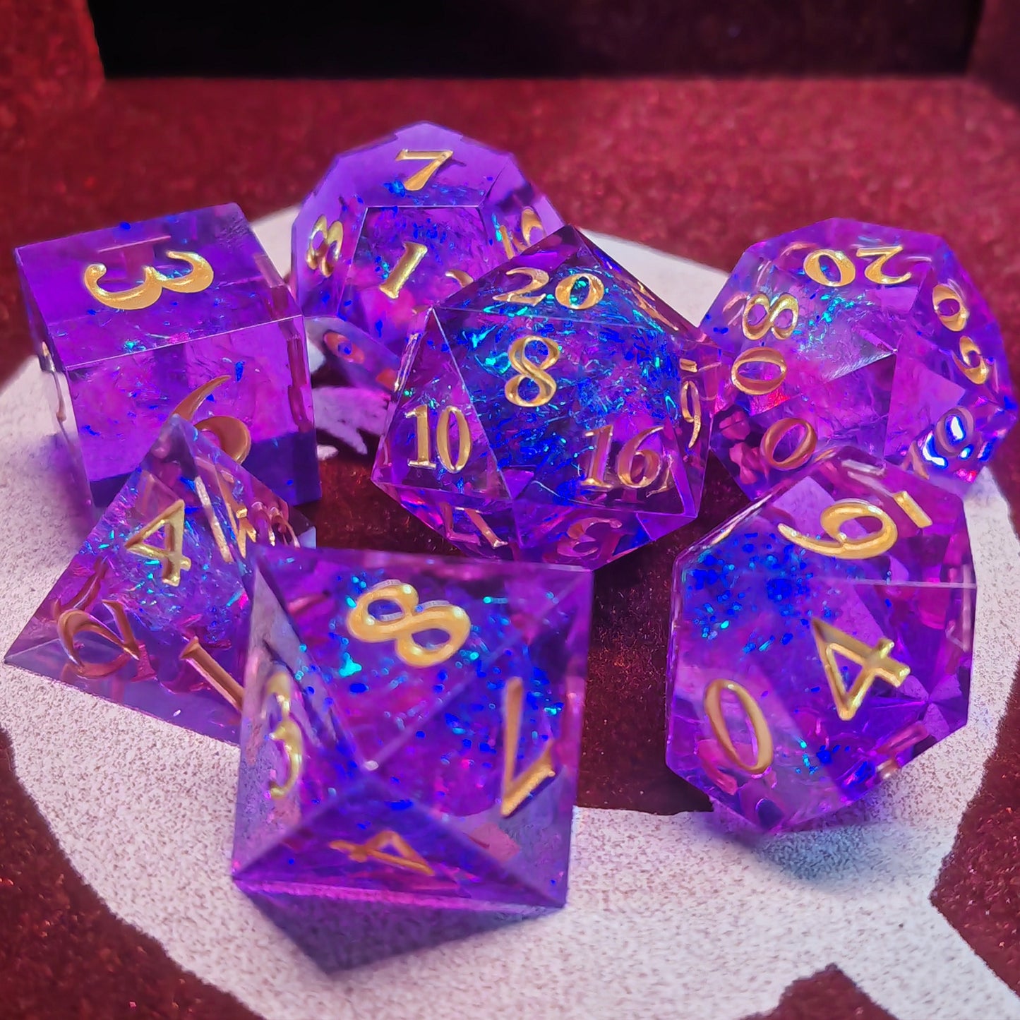 Vortex Violet Würfelset | 7-teiliges Diceset