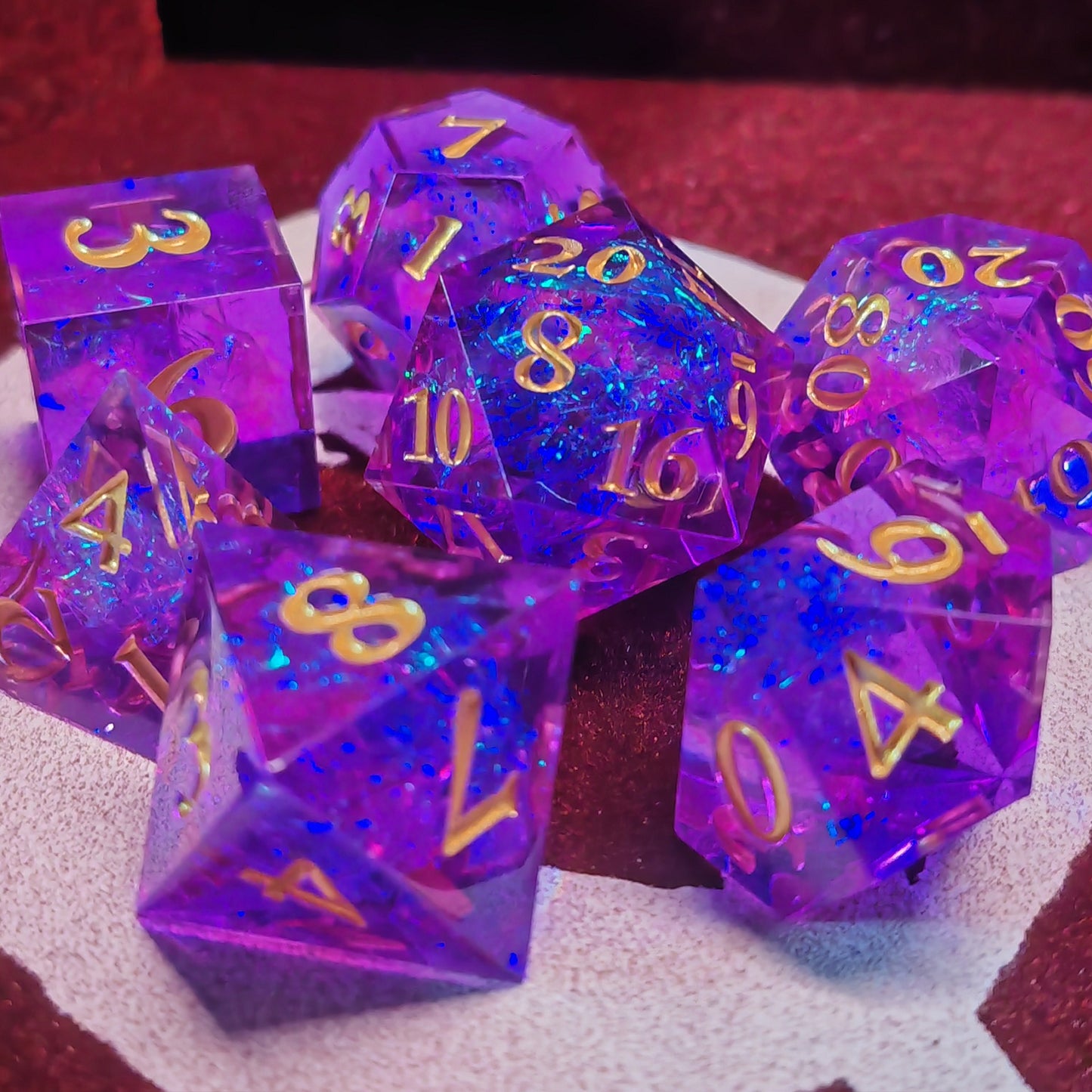 Vortex Violet Würfelset | 7-teiliges Diceset
