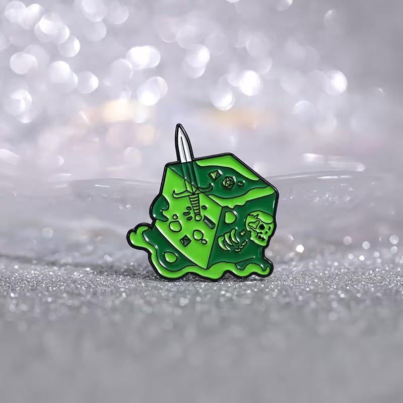 Gelatinous Cube | Emaille Brosche | Anstecker