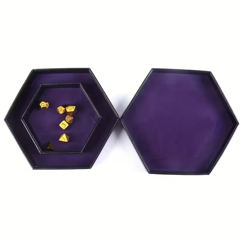 Premium XXL Dicetray mit Kunstlederbezug | Würfelbox Violet