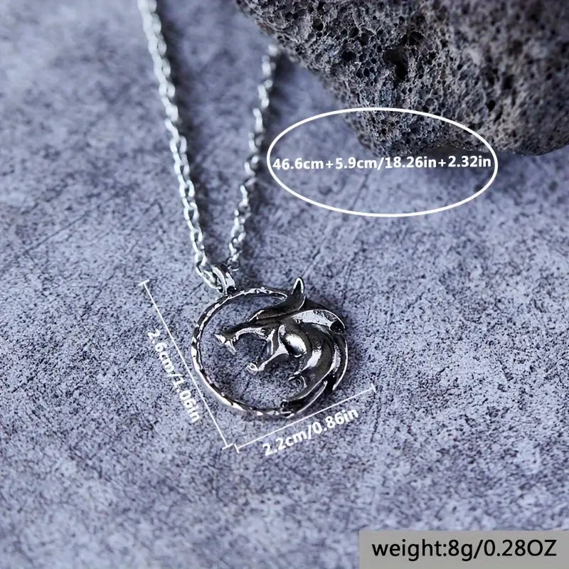 Winterwolf Hexer Halskette | Silber