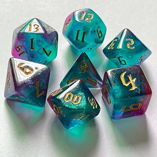 Chamäleon Wizard Würfelset | 7-teiliges Diceset