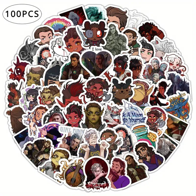 100x BG3 Vinylsticker | Pen&Paper Merchandise Sticker