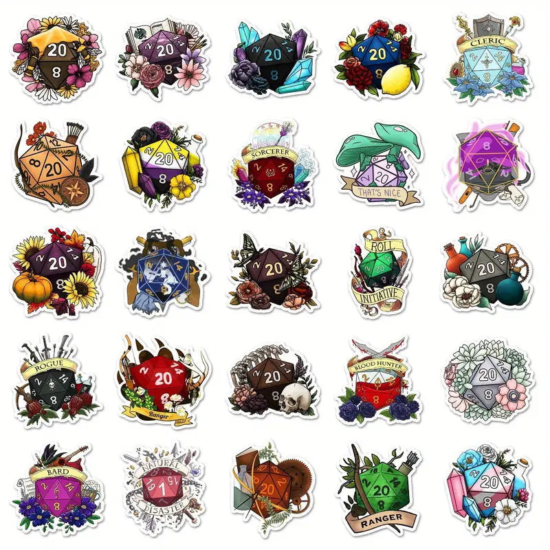 50x D20 Vinylsticker | Pen&Paper Merchandise Sticker