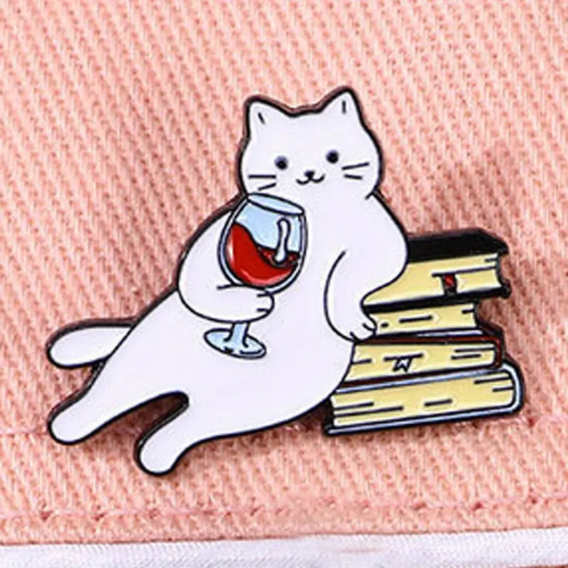 Anstecker | Weinkatze