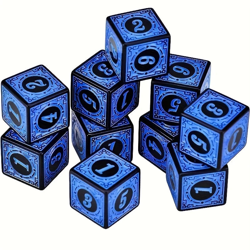 Vintage D6 Set - Blau | 10x Würfelset | Dice