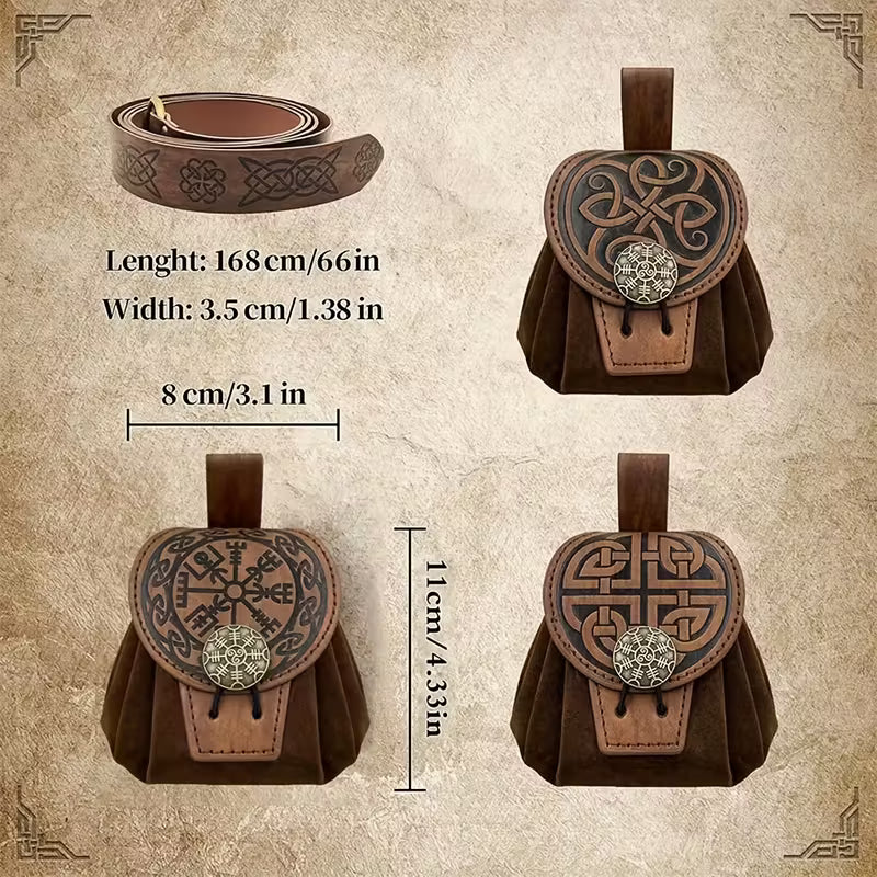 Abenteurerset "Grenzwinkel" mit Gürtel und Würfelbeutel