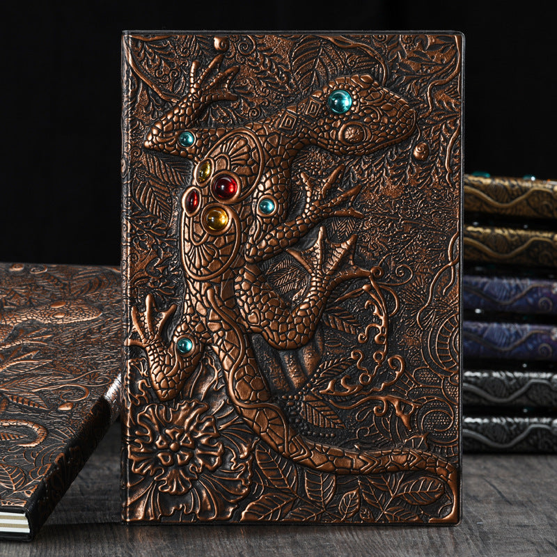 Echse Tagebuch | Mit Prägung | Kunstleder Notebook Din A5