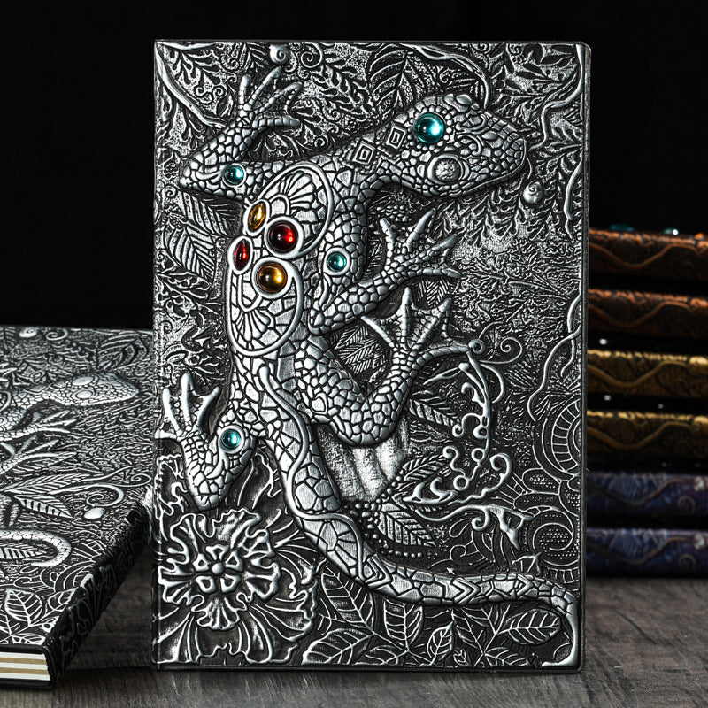 Echse Tagebuch | Mit Prägung | Kunstleder Notebook Din A5