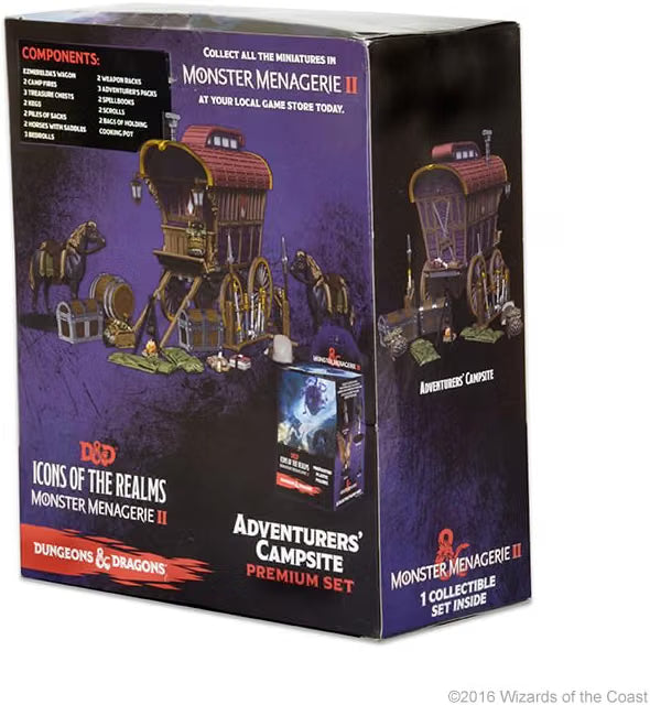 D&D Icons of the Realms: Monster Menagerie 2 - Adventurer's Camp Premium Set (Set 6)