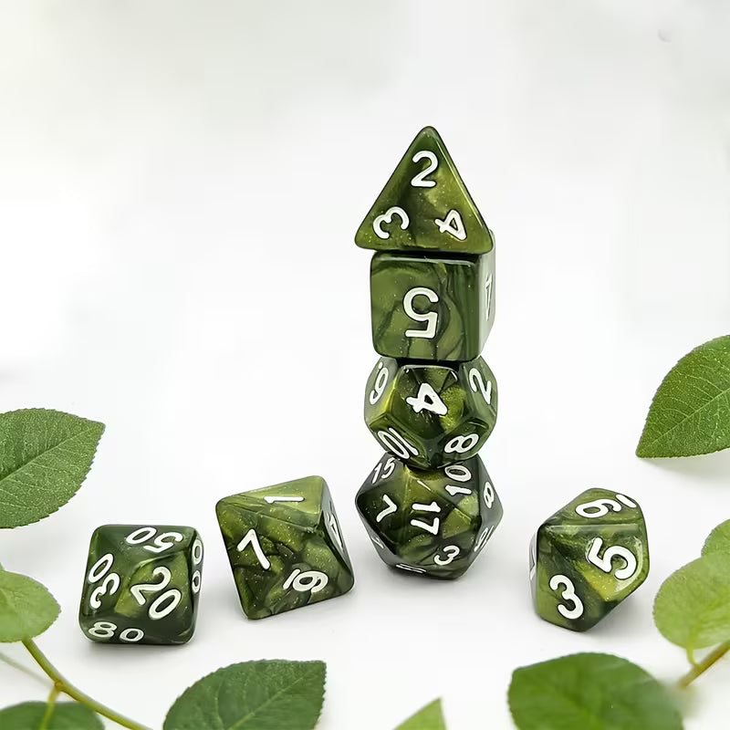 Dryaden Waldwürfel- Diceset | 7-teiliges Würfelset