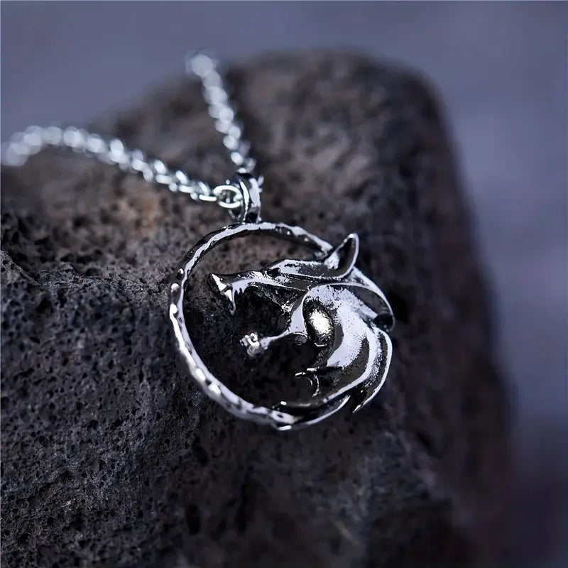 Winterwolf Hexer Halskette | Silber