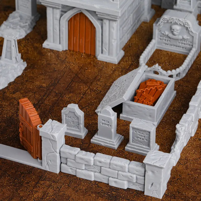 Friedhof Set Miniaturen | 42-teile | 28mm Maßstab