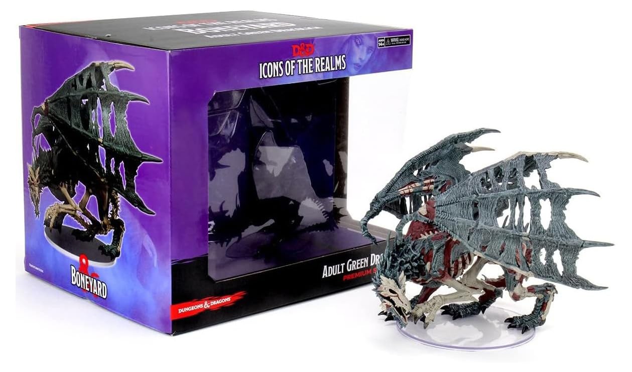 Adult Black Dracolich - D&D Icons of the Realms Premium Figure - Schwarzer Drache