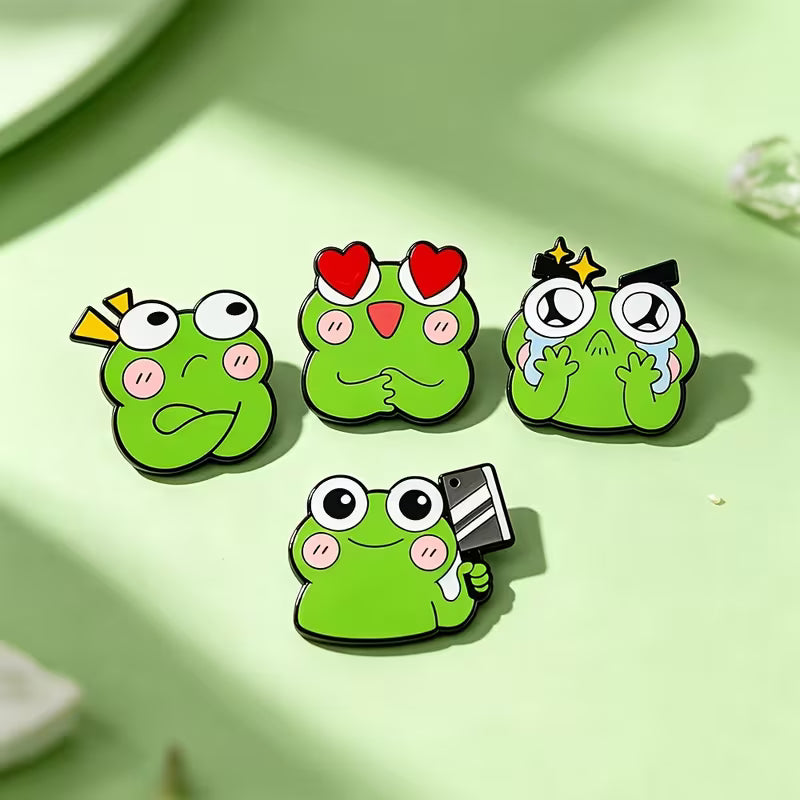 Froggo Anstecker 4x Set | Emaille Brosche | Anstecker