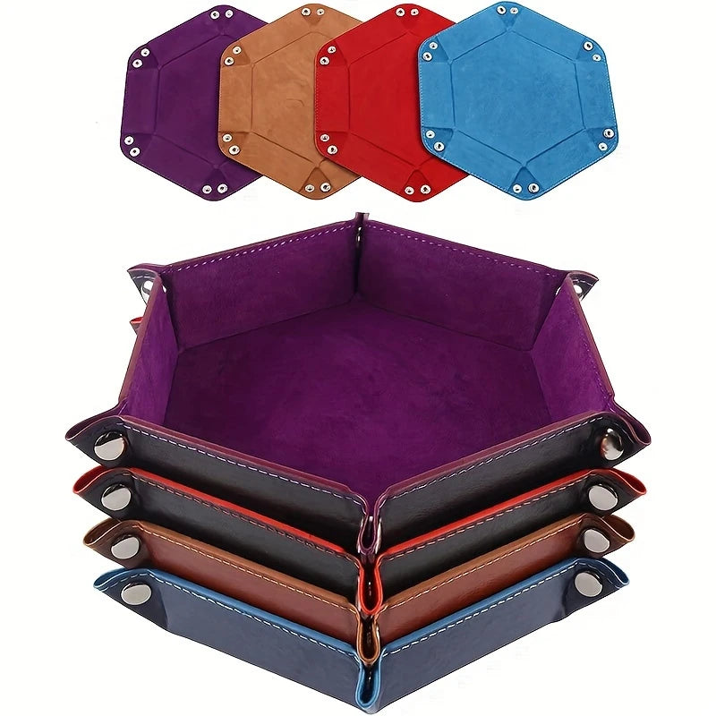 D20 Dicetray mit Kunstlederbezug | Würfelbox verschied. Farben
