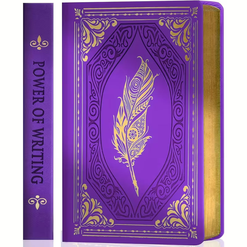 Violet Magic School | Mit Prägung | Kunstleder Notebook Din A5