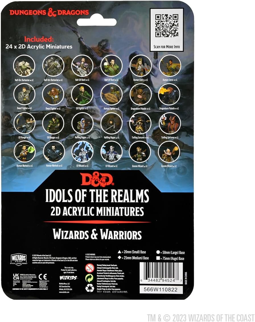 D&amp;D Idols of the Realms 2D Miniaturen: Wizards &amp; Warriors - 2D Set