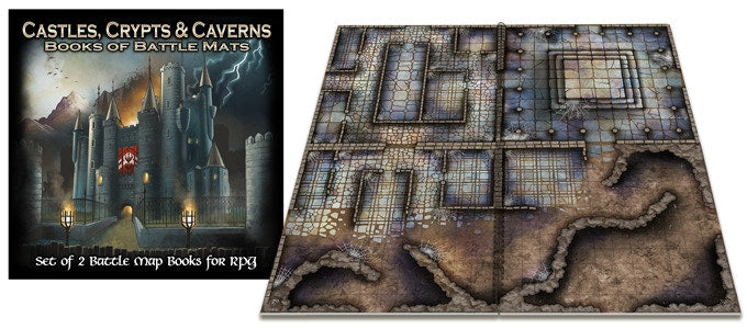 CASTLES CRYPTS AND CAVERNS BOOKS OF BATTLE MATS