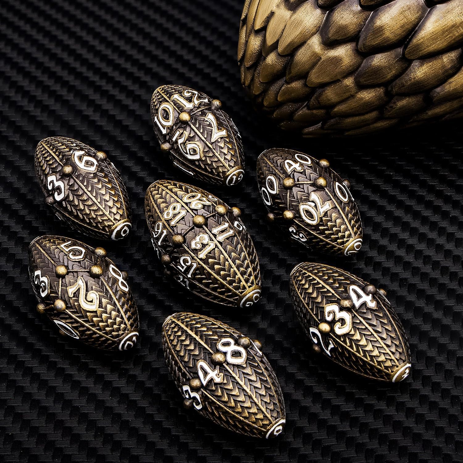 Drachenei Dice | 7 teiliges Großwyrm Würfelset