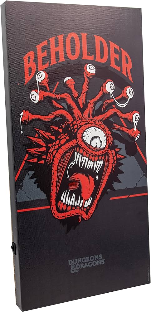Dungeons & Dragons Canvas Poster Beholder (mit Licht!)
