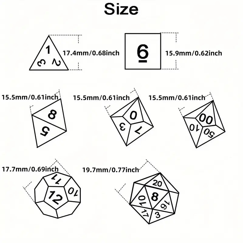 Spider Magic | 7-teiliges Würfelset