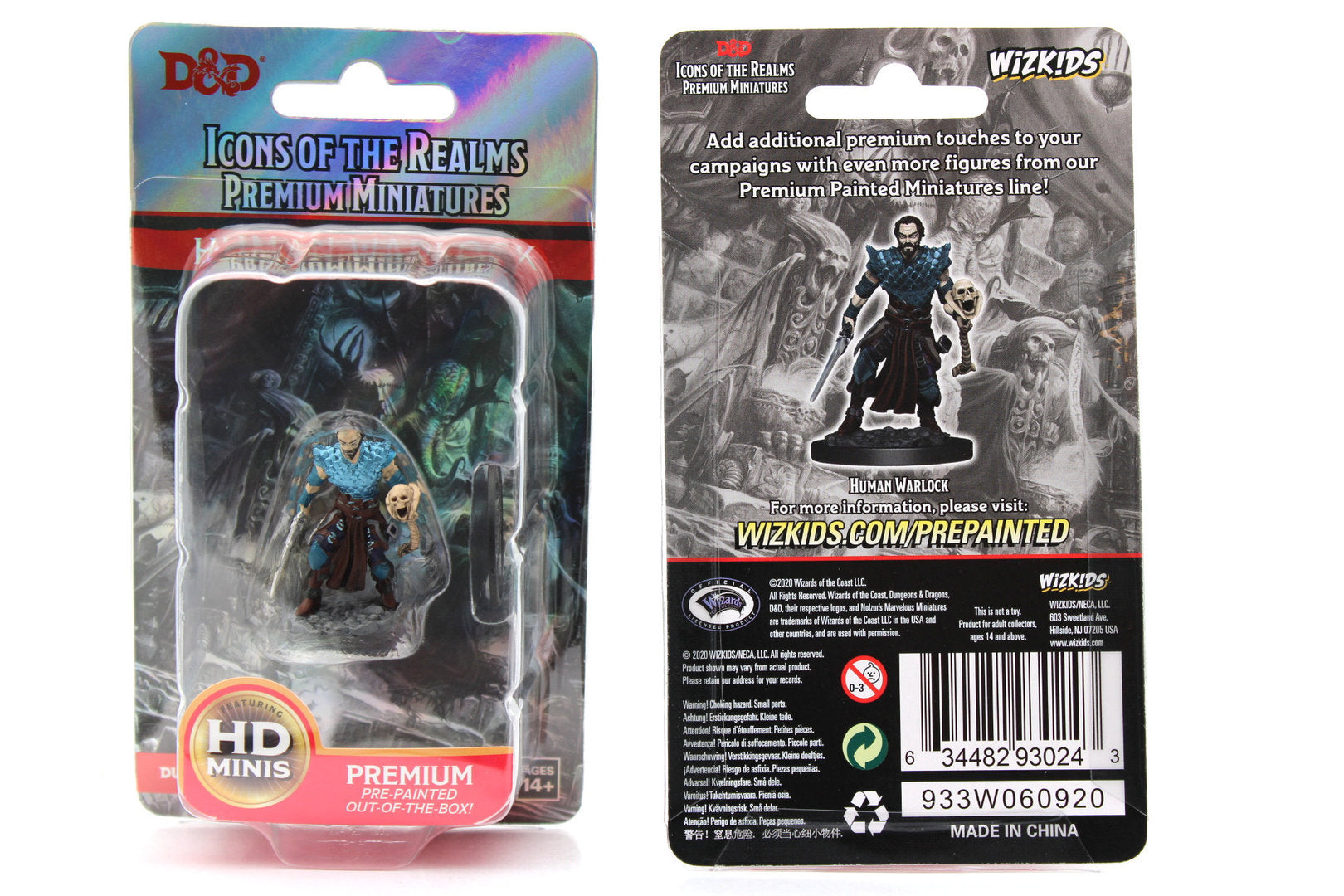 D&D ICONS OF THE REALMS: PREMIUM PAINTED FIGURE - HUMAN WARLOCK MALE