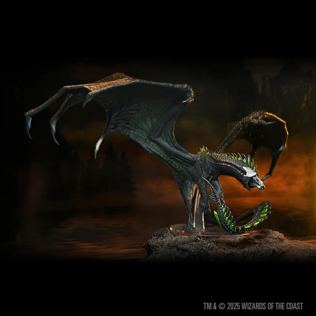 D&D Icons of the Realms: Adult Black Dragon [Neu] - Vorbemalt