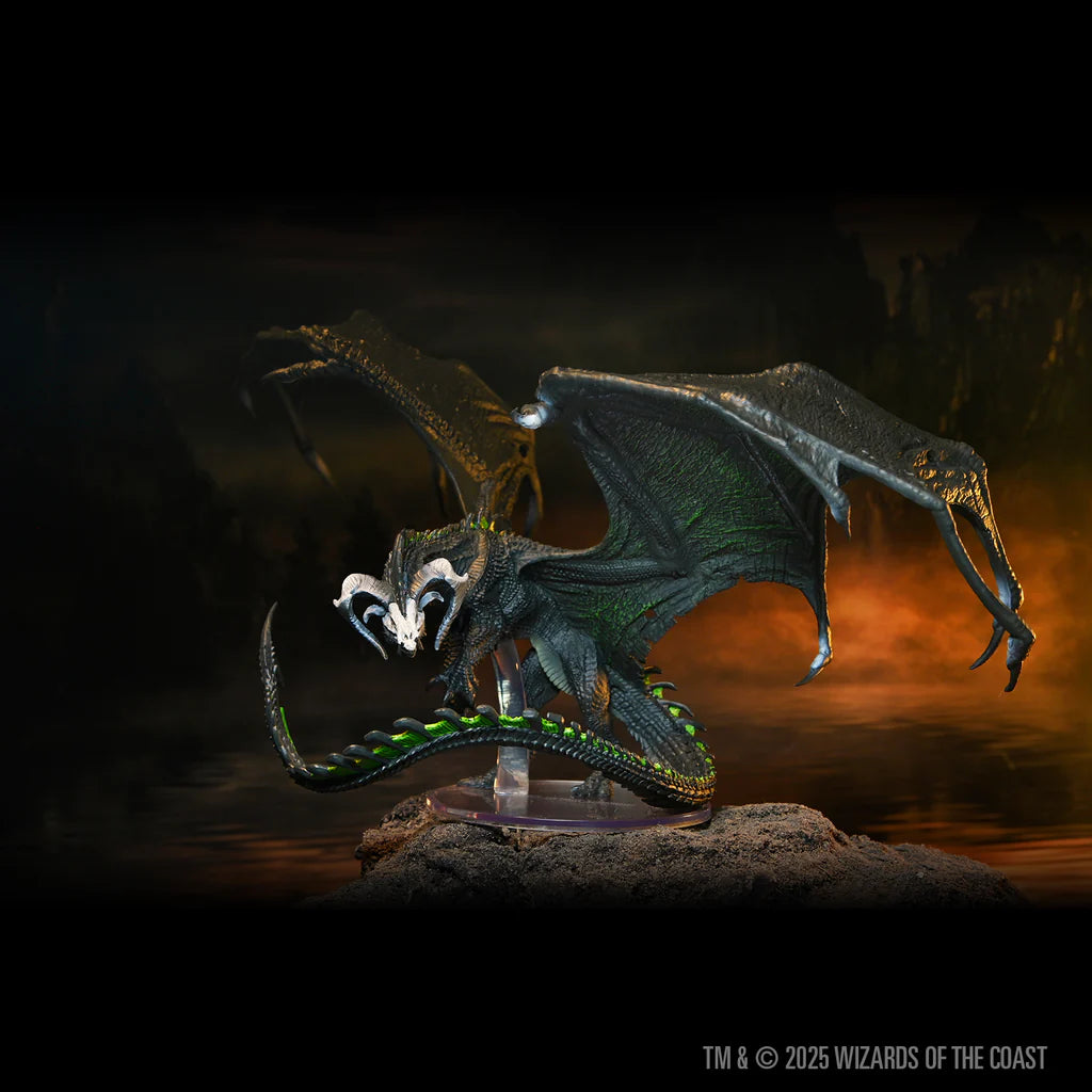 D&D Icons of the Realms: Adult Black Dragon [Neu] - Vorbemalt