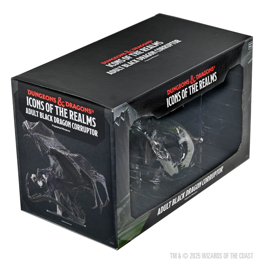 D&D Icons of the Realms: Adult Black Dragon [Neu] - Vorbemalt