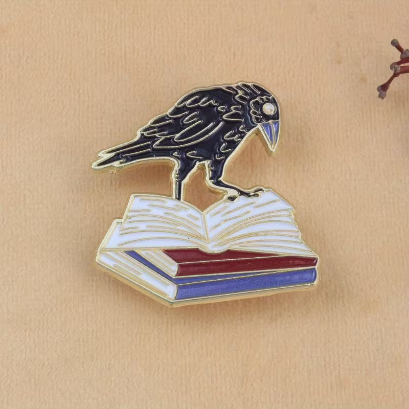 Bücher Rabe | Raven | Anstecker