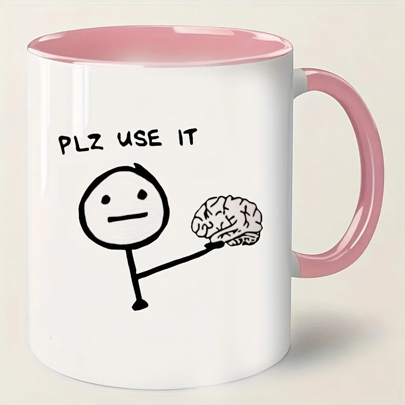 Plz use it - Brain | Kaffeetasse