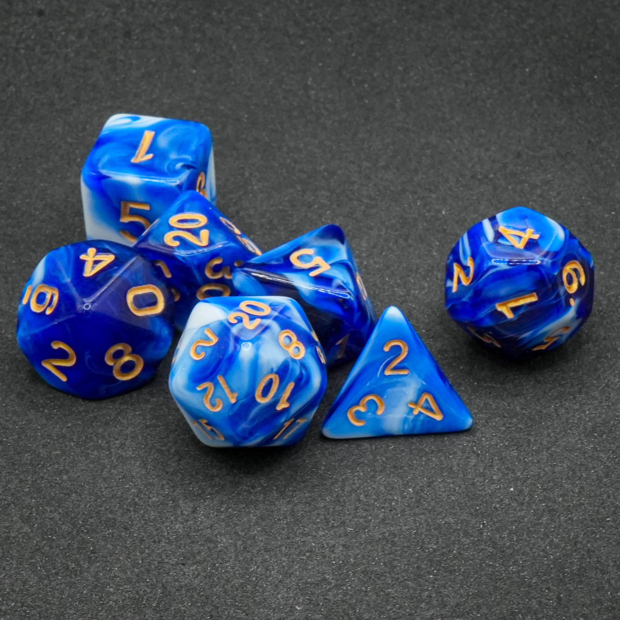 Astraler Nether Blau - Dice | 7-teiliges Würfelset