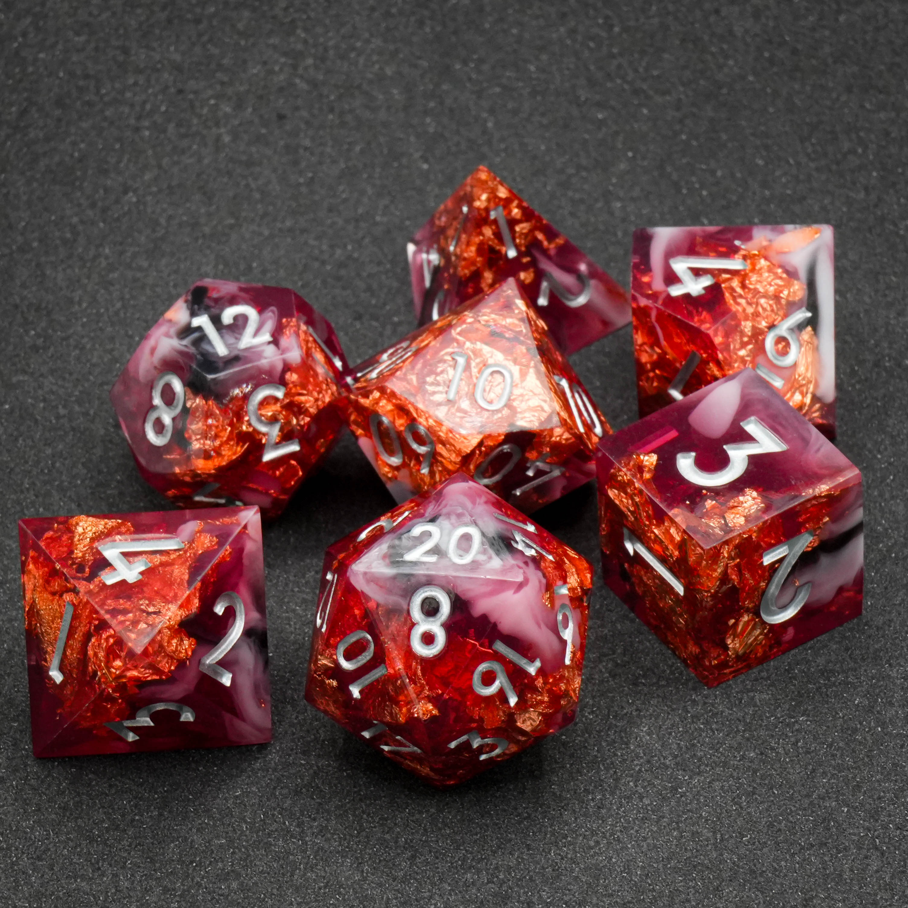 Molten Core Lava - Diceset | 7-teiliges Würfelset
