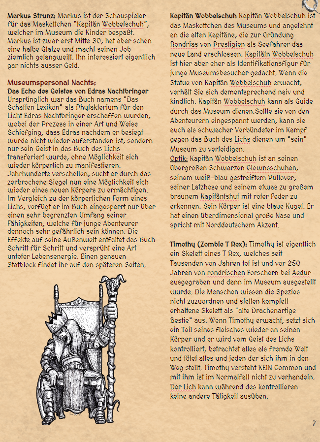 Quest Oneshot Abenteuer : Nachtwächter im Museum von Darenstadt | 5e