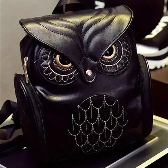 Eulen Rucksack | Schwarz