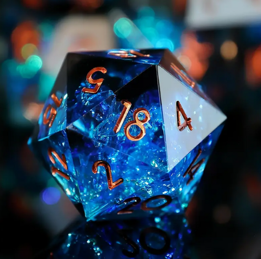 Blauer magischer Kristall | D20