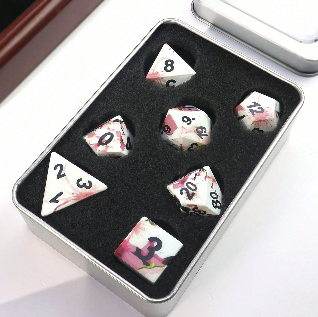 Kirschblüten Diceset |  | 7 teiliges Würfelset