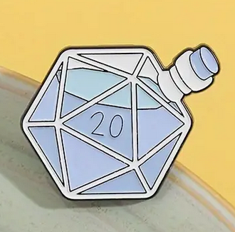D20 Cartoon Anstecker | 5er Set