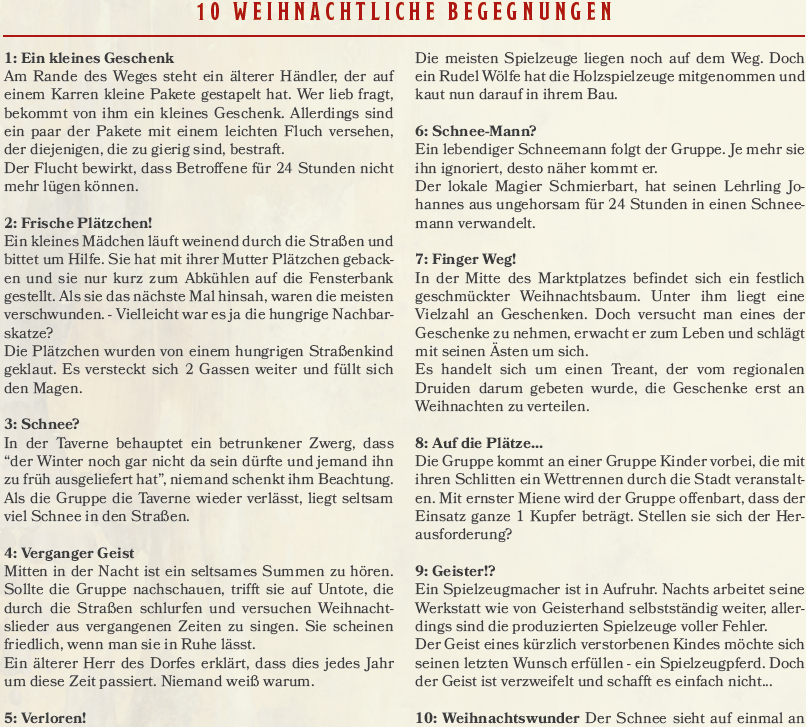 Weihnachten mit QUEST - Magische Items und Begegnungen